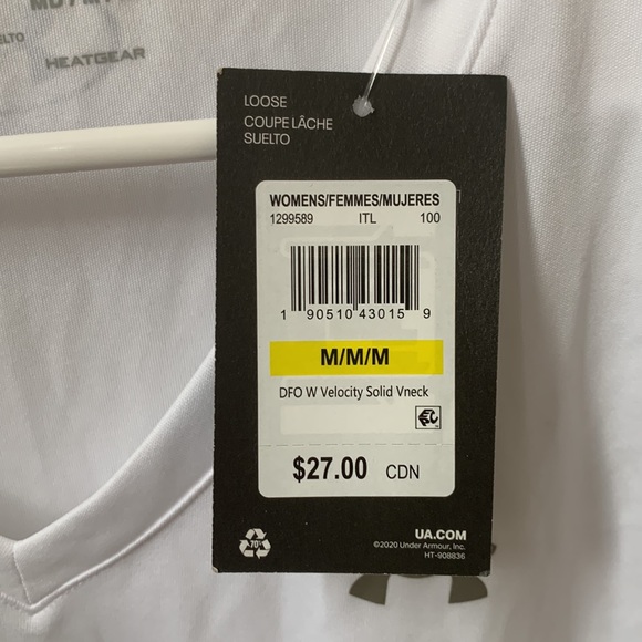 White Underarmour T-Shirt - Ladies Size M - Picture 4 of 4